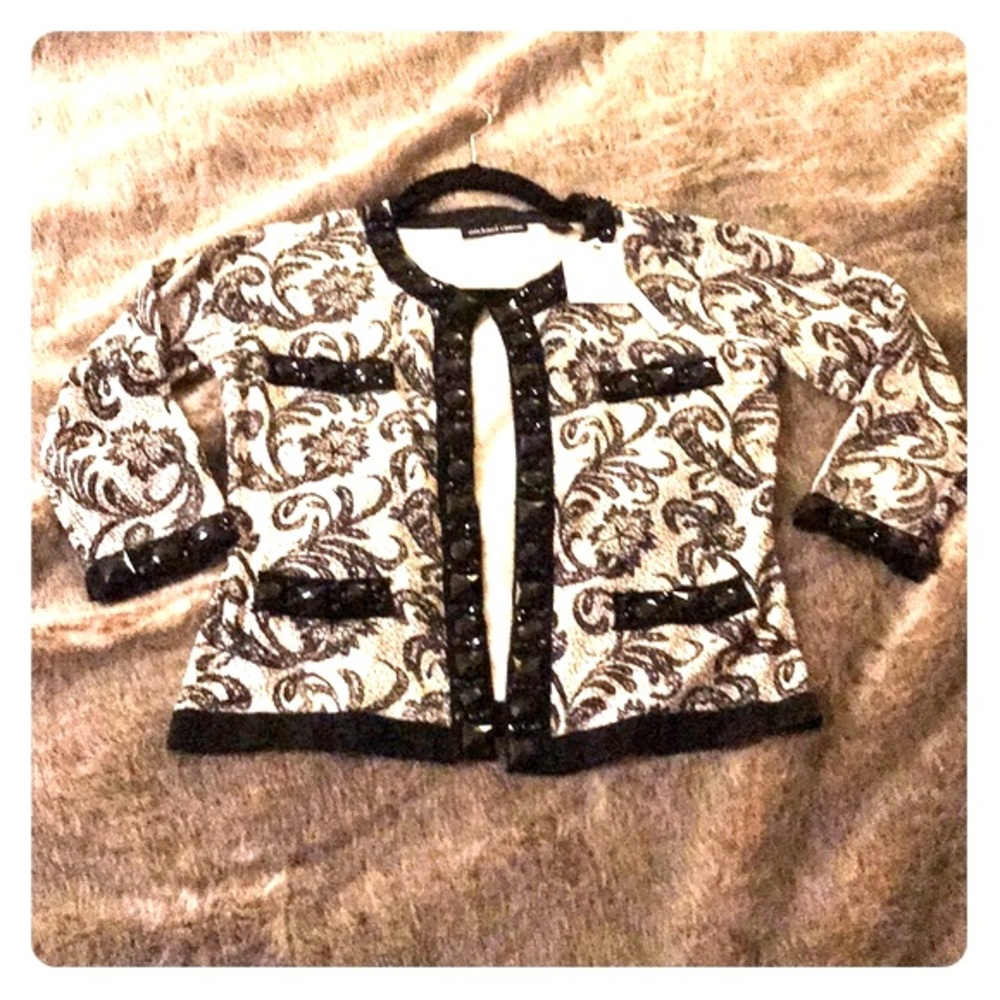 Embellished jeweled Cashmere and silk top